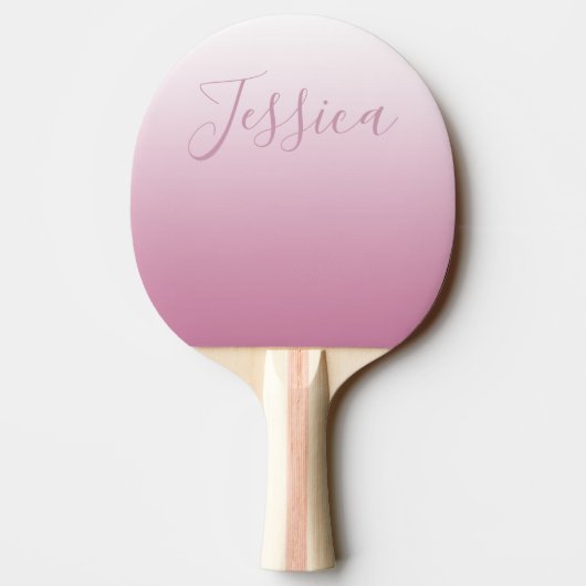 Raquette De Ping Pong Élégant script et rose modifiable (n'importe quell (Dos)