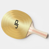 Raquette De Ping Pong Elegant Template Glamorous Gold Look Monogram (Côté)