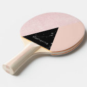 Raquette De Ping Pong Elégante parties scintillant en or rose girly et m (Devant Angle)