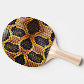 Raquette De Ping Pong élégante peau douce de serpent python (Côté)