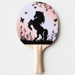 Raquette De Ping Pong Élevage noir stallion rose