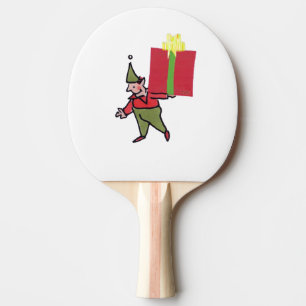 Raquette De Ping Pong Elfe avec boîte rouge pagaie blanche ping pong