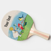 Raquette De Ping Pong Elfes de gnome de Pâques Lilly de fille chantant (Côté)