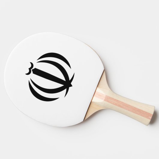 Raquette De Ping Pong emblème iranien (Côté)