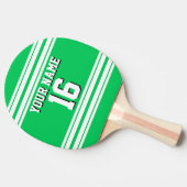 Raquette De Ping Pong Emerald Green White Team Jersey Numéro personnalis (Côté)