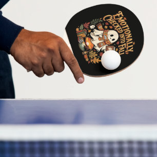 Raquette De Ping Pong Émotionnellement admis en automne Halloween