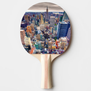 Raquette De Ping Pong Empire State Building et Midtown Manhattan