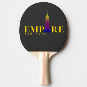 Raquette De Ping Pong Empire State Building-New York-Or vibrant
