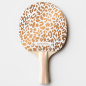 Raquette De Ping Pong Empreinte de léopard d'or (Dos)