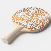 Raquette De Ping Pong Empreinte de léopard d'or (Devant Angle)