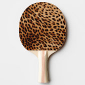 Raquette De Ping Pong Empreinte de léopard noir crème (Dos)