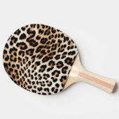 Raquette De Ping Pong Empreinte de léopard noir crème (Côté)