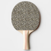 Raquette De Ping Pong Empreinte de léopard noir d'or (Dos)
