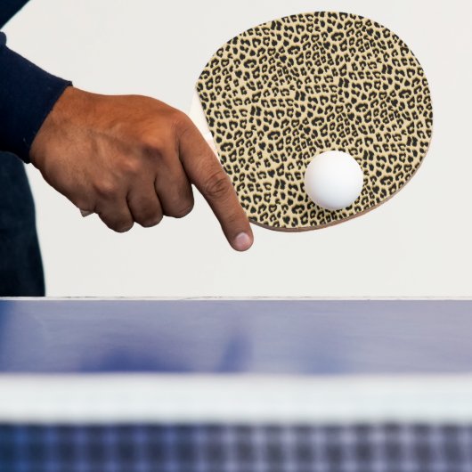 Raquette De Ping Pong Empreinte de léopard Tan (Insitu)