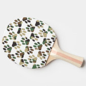 Raquette De Ping Pong Empreinte de patte de chien Motif Camo (Côté)
