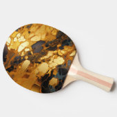 Raquette de ping pong en résine dorée Art (Côté)