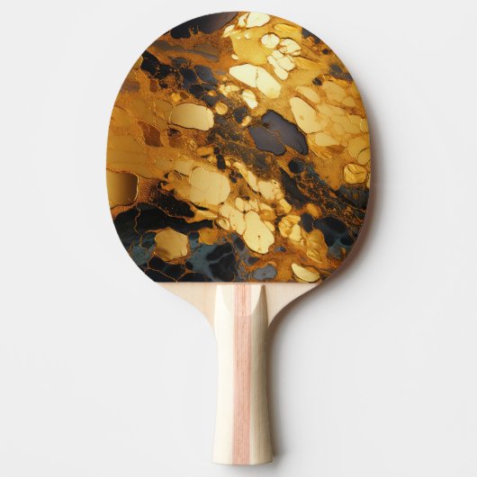 Raquette de ping pong en résine dorée Art (Devant)