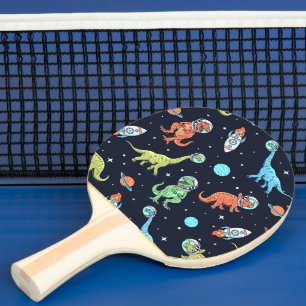 Raquette De Ping Pong Enfants Dinosaur Astronaut Motif