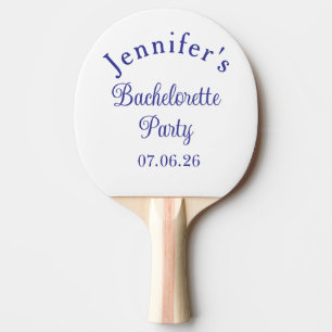 Raquette De Ping Pong Enterrement de vie de jeune fille Rétro Moderne Bl