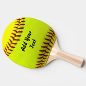 Raquette De Ping Pong Entraîneur de l'équipe du softball jaune de footba (Côté)