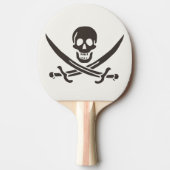 Raquette De Ping Pong Épées de crâne en obsidienne Drapeau de pirate de  (Devant)