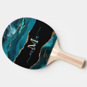Raquette De Ping Pong Éperche Chic girly Turquoise et Gold Parties scint (Côté)