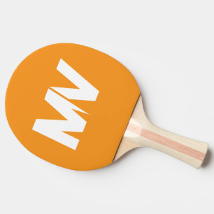 Raquette De Ping Pong Épingle de noms de famille d'été orange vert color