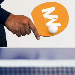 Raquette De Ping Pong Épingle de noms de famille d'été vert orange color