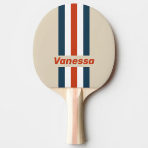 Raquette De Ping Pong Épinglette de poste de pilotage vintage rayée avec