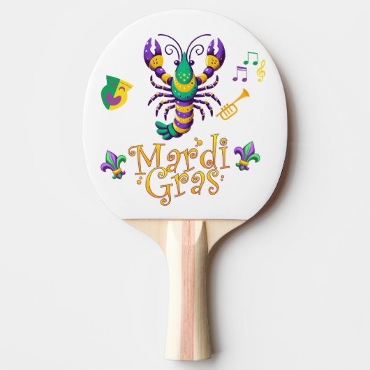 Raquette De Ping Pong Épis Fleur de lis Mardi Gras (Devant)