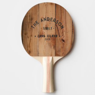 Raquette De Ping Pong Érable Brut Ancien Nom de Famille Bord de Mer