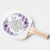 Raquette De Ping Pong Esaïe 41:10 Crainte non violet Écriture florale (Côté)