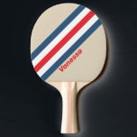 Raquette De Ping Pong Escadron vintage trié sur le nom<br><div class="desc">Prenez le vol avec une sensation de dignité en utilisant l'Escadron Vintage Striped with Name Ping Pong Paddle. Des rayures audacieuses et rationalisées évoquent la vaillance et la vision de l'aviation classique, où les rêves liés au ciel se sont résolus fermement. Chaque ligne se fond dans l'esprit de l'héritage et...</div>