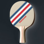 Raquette De Ping Pong Escadron vintage trié sur le nom<br><div class="desc">Prenez le vol avec une sensation de dignité en utilisant l'Escadron Vintage Striped with Name Ping Pong Paddle. Des rayures audacieuses et rationalisées évoquent la vaillance et la vision de l'aviation classique, où les rêves liés au ciel se sont résolus fermement. Chaque ligne se fond dans l'esprit de l'héritage et...</div>