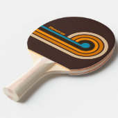 Raquette De Ping Pong Espresso Drift Curl Rayures avec Nom (Devant Angle)