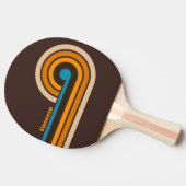 Raquette De Ping Pong Espresso Drift Curl Rayures avec Nom (Côté)