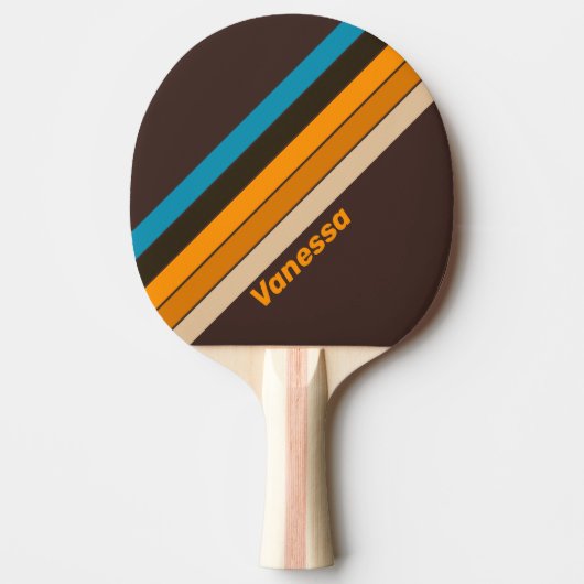Raquette De Ping Pong Espresso Drift rayé avec nom (Devant)