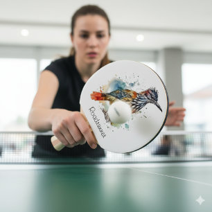 Raquette De Ping Pong Esprit du désert, Grand Géocoucou en aquarelle, pe