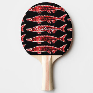 Raquette De Ping Pong esturgeons rouges Thunder_Cove noir