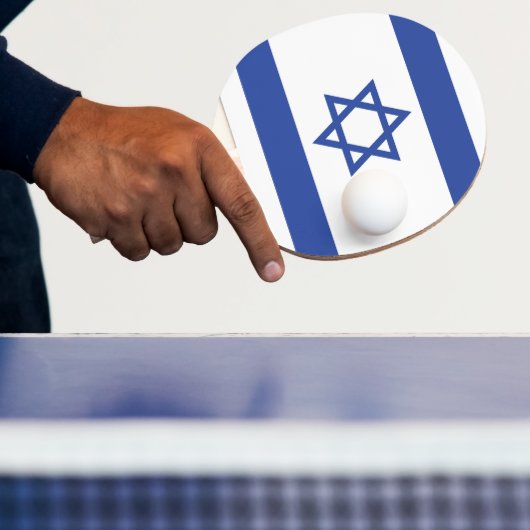 Raquette De Ping Pong Etat d'Israël Drapeau, Étoile de David Juifs (Insitu)