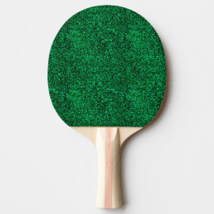 Raquette De Ping Pong Étincelles vertes étincelantes élégantes de