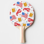 Raquette De Ping Pong Étoile du drapeau de la bière de homard (Devant)