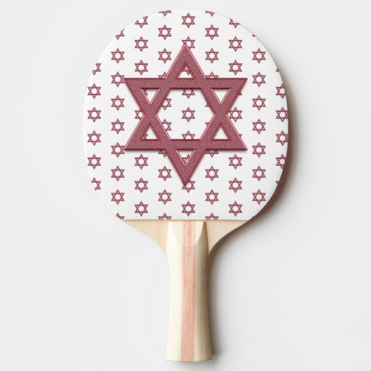 Raquette De Ping Pong Étoile rouge de David sans couture (Devant)
