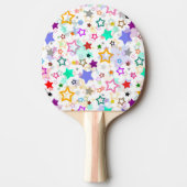 Raquette De Ping Pong Étoiles colorées blanches  (Devant)