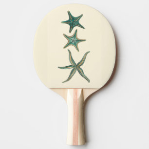 Raquette De Ping Pong Étoiles de mer triples bleu vert