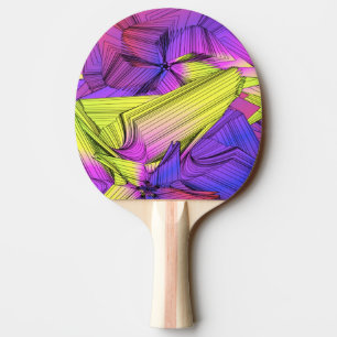 Raquette De Ping Pong Étoiles violettes et jaunes Sumo