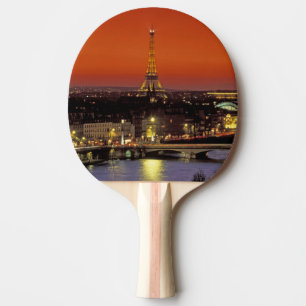 Raquette De Ping Pong Europe, France, Paris. Vue au coucher du soleil de