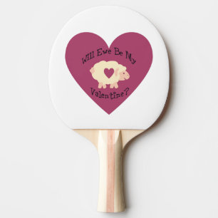 Raquette De Ping Pong Ewe Sera Ma Saint-Valentin ?
