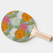 Raquette De Ping Pong Excellent motif avec des chrysanthèmes (Côté)