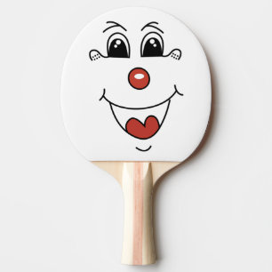 RAQUETTE DE PING PONG FACE DE CLOWN